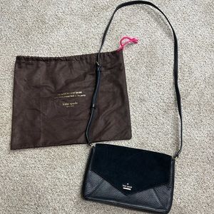 Kate Spade black envelope crossbody with dust bag